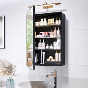 Recessed Medicine Cabinet with Mirror - 16 x 24 Inch Wall Mount Storage