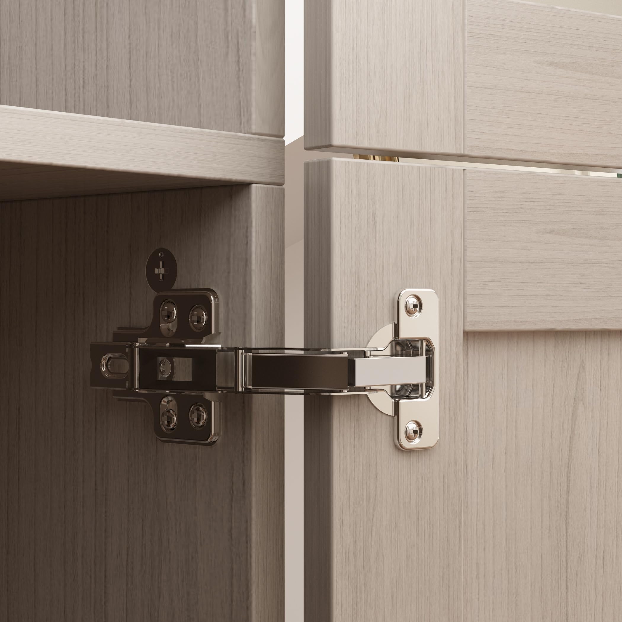 Corner Wardrobe Cabinet with Frosted Glass Doors