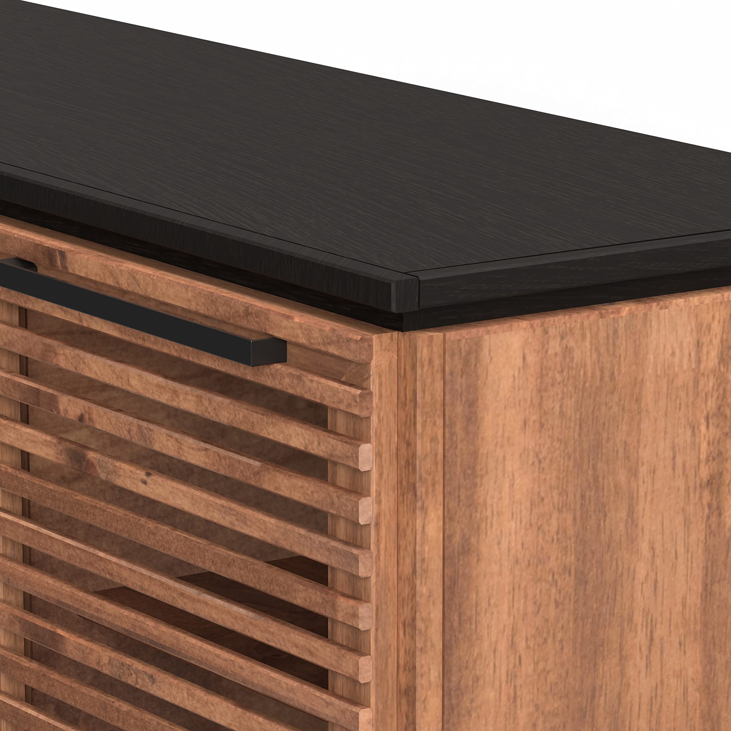 86" Electric Fireplace TV Stand with Solid Wood Construction