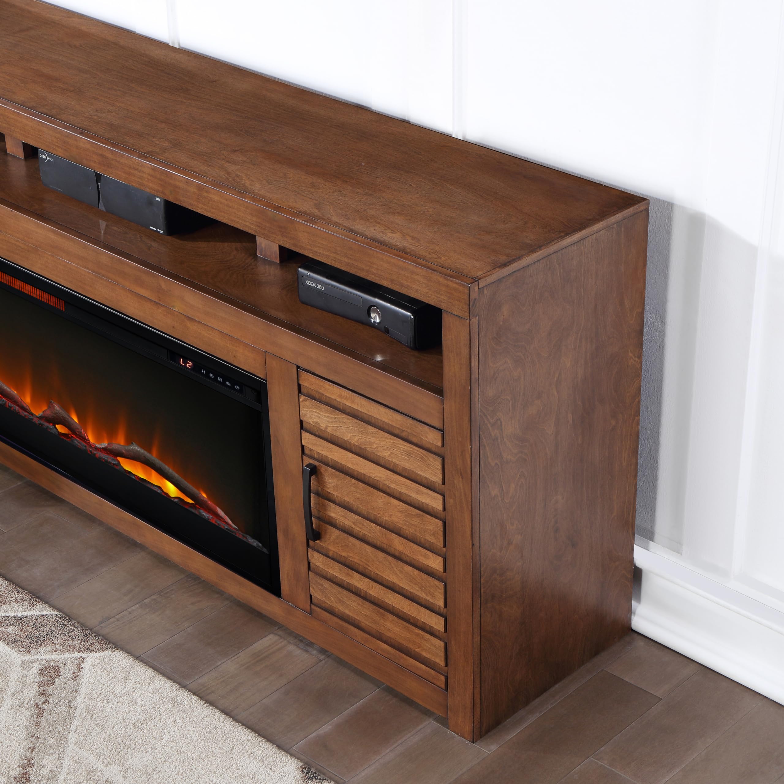 78" Electric Fireplace TV Stand with Storage