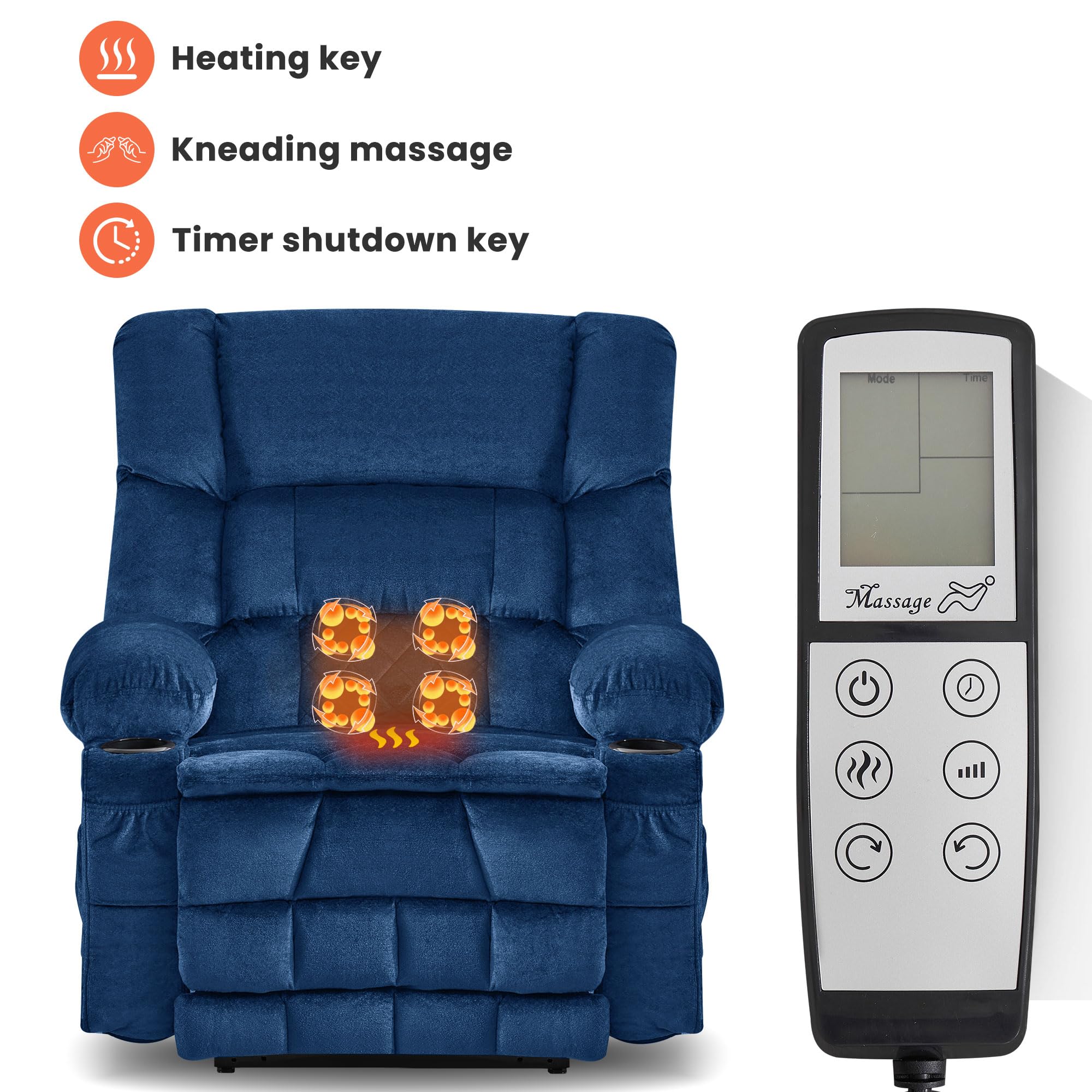 Power Lift Recliner Chair with Massage and Heating