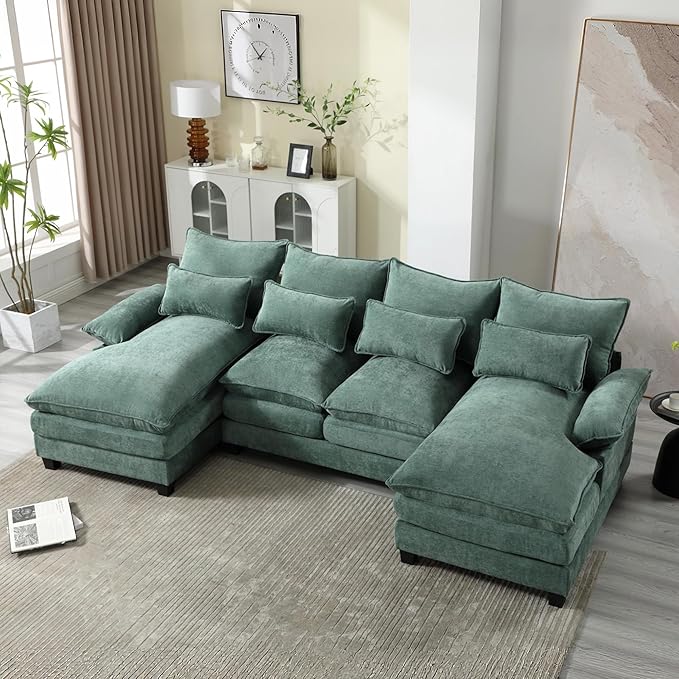 U-Shaped Modular Sectional Sofa Double Chaise