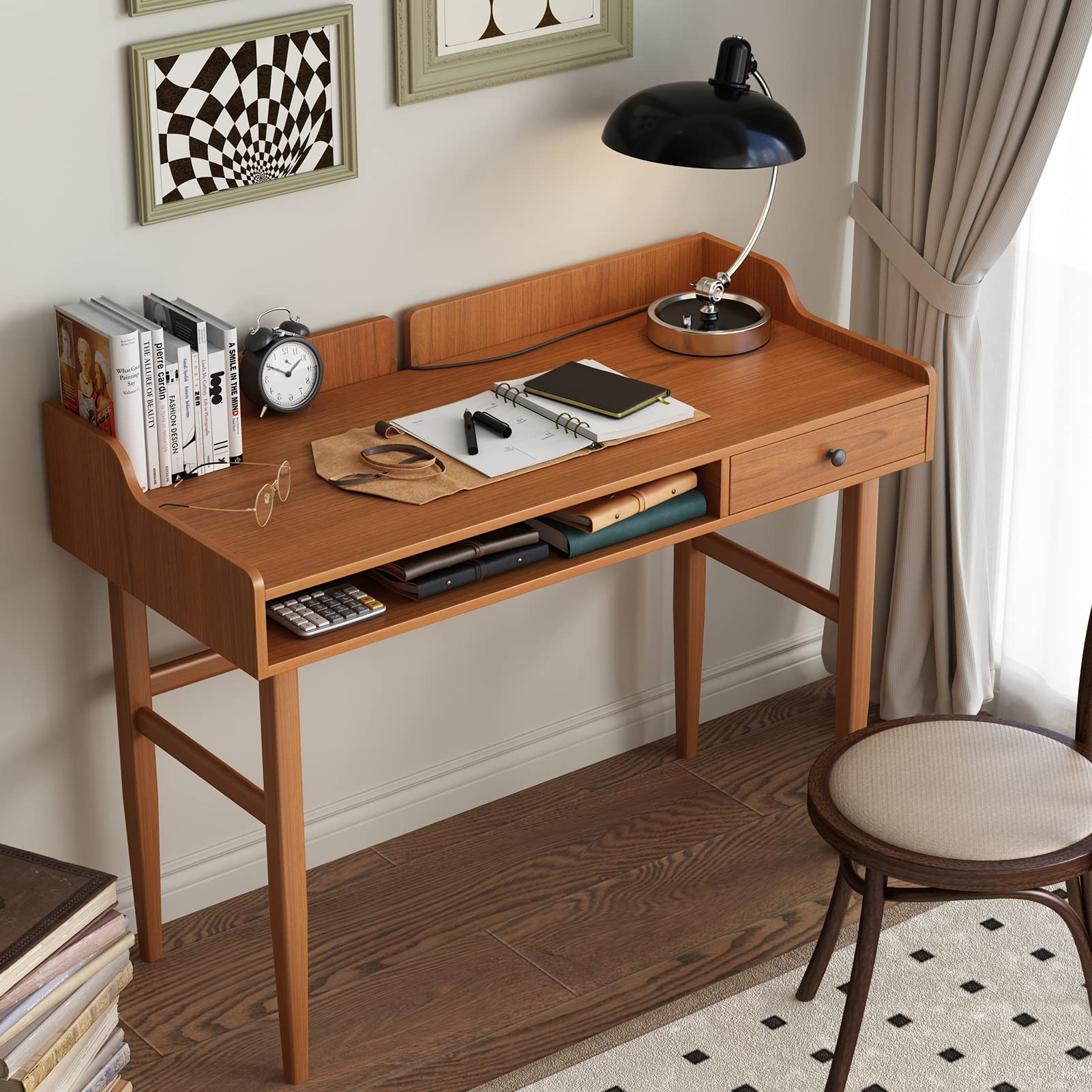 Mid-Century Modern Writing Desk with Drawer