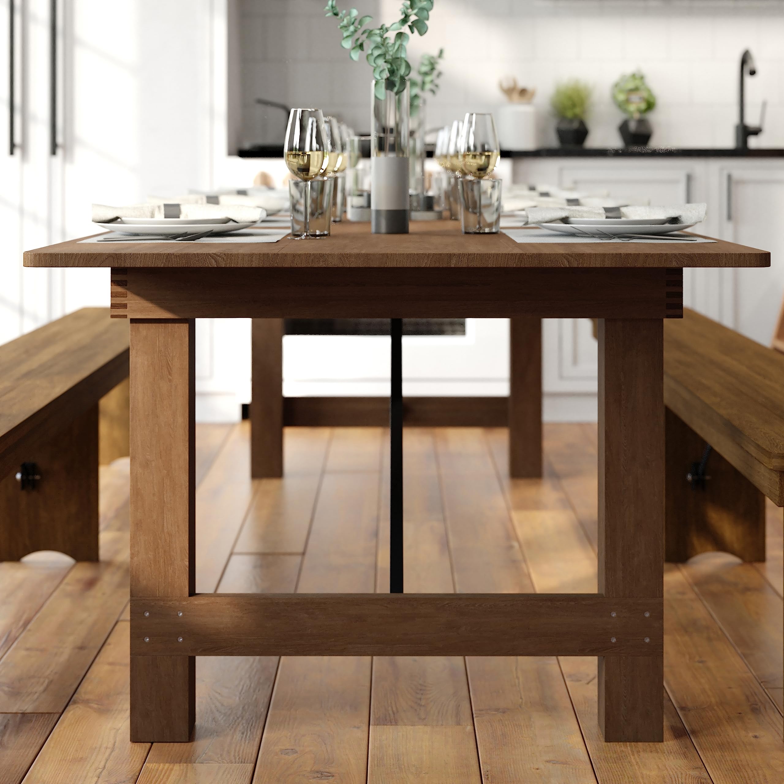 Rustic Pine Folding Dining Table