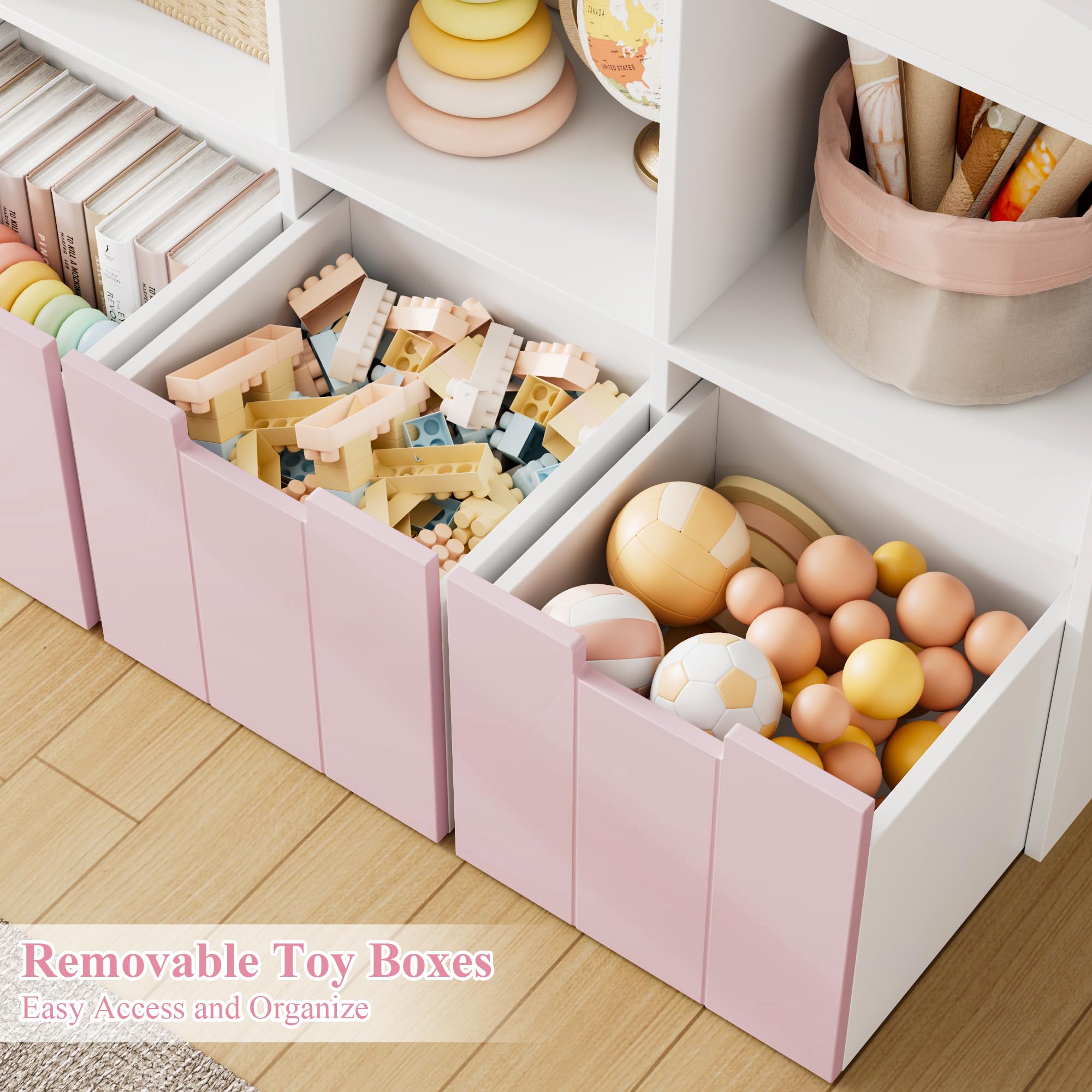Kids Bookshelf with Toy Storage Organizer