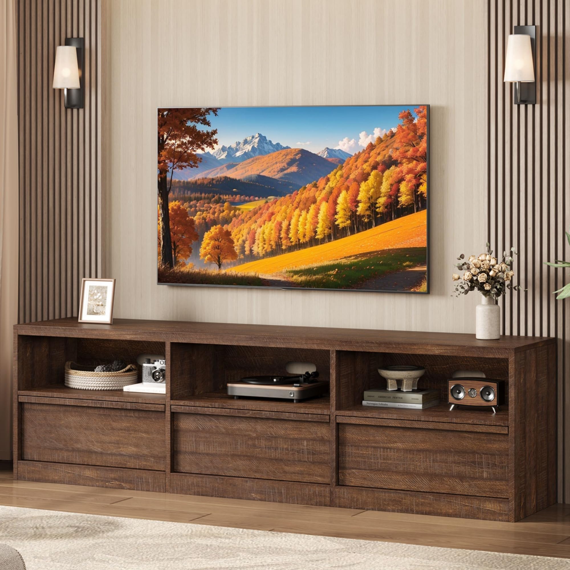 70 Inch Mid Century Modern TV Stand