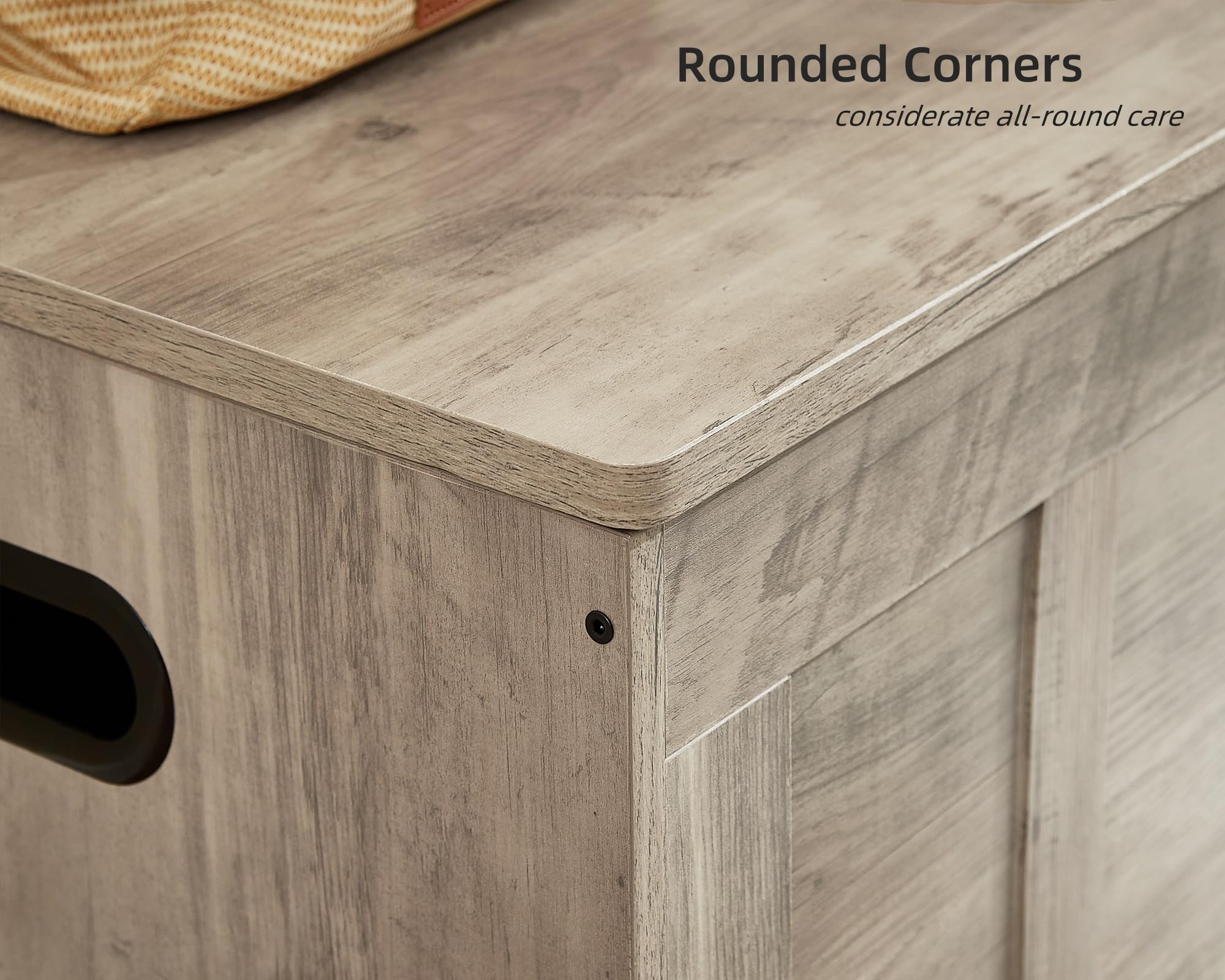 Extra Large Storage Bench with Safety Hinges