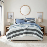 King Size Striped Comforter Set 7-Piece