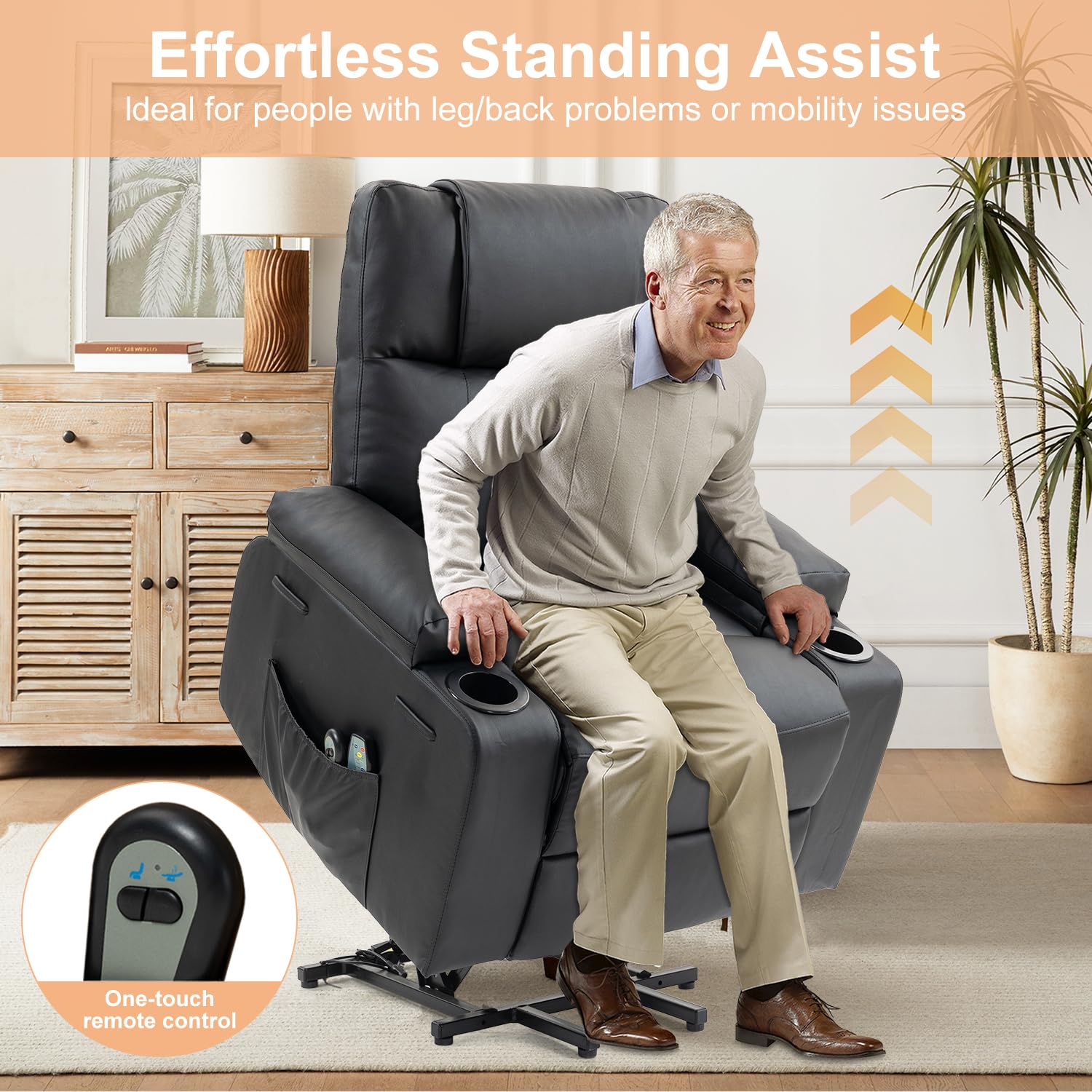 Power Lift Recliner with Massage and Heat