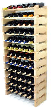 Modular Wine Rack Beechwood 72 Bottle Capacity