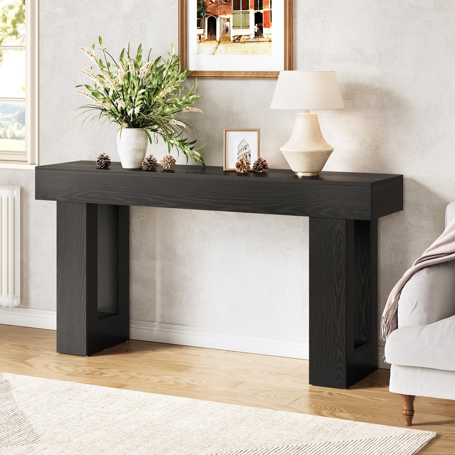 63-Inch Console Table for Entryway