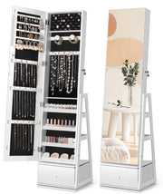 360° Swivel Jewelry Cabinet with Full Length Mirror
