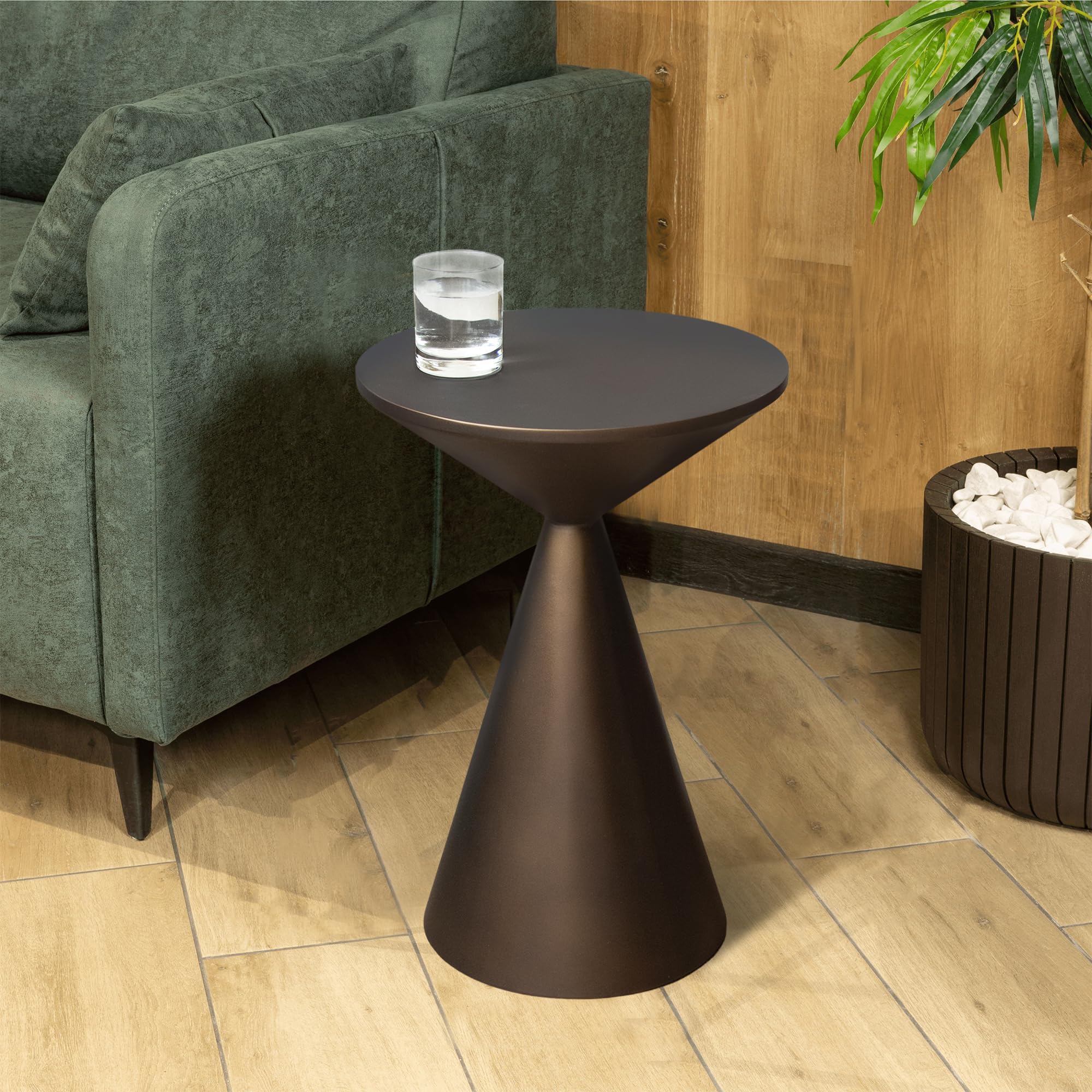 Round Metal Accent Table