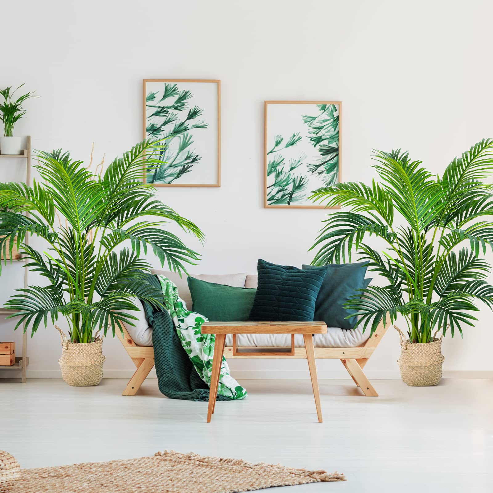 4ft Artificial Areca Palm Plant 2 Pack