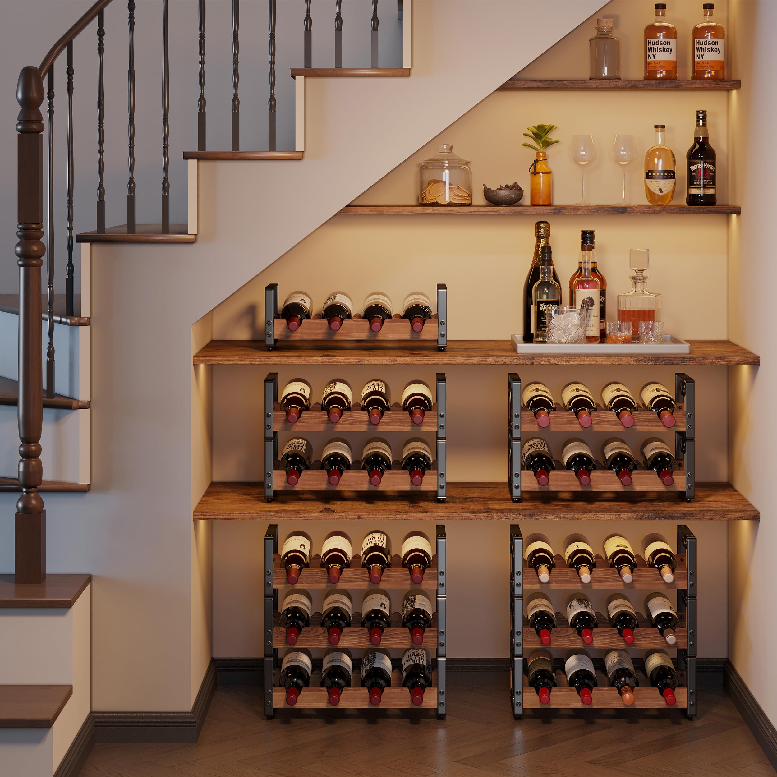 3-Tier Stackable Wine Rack