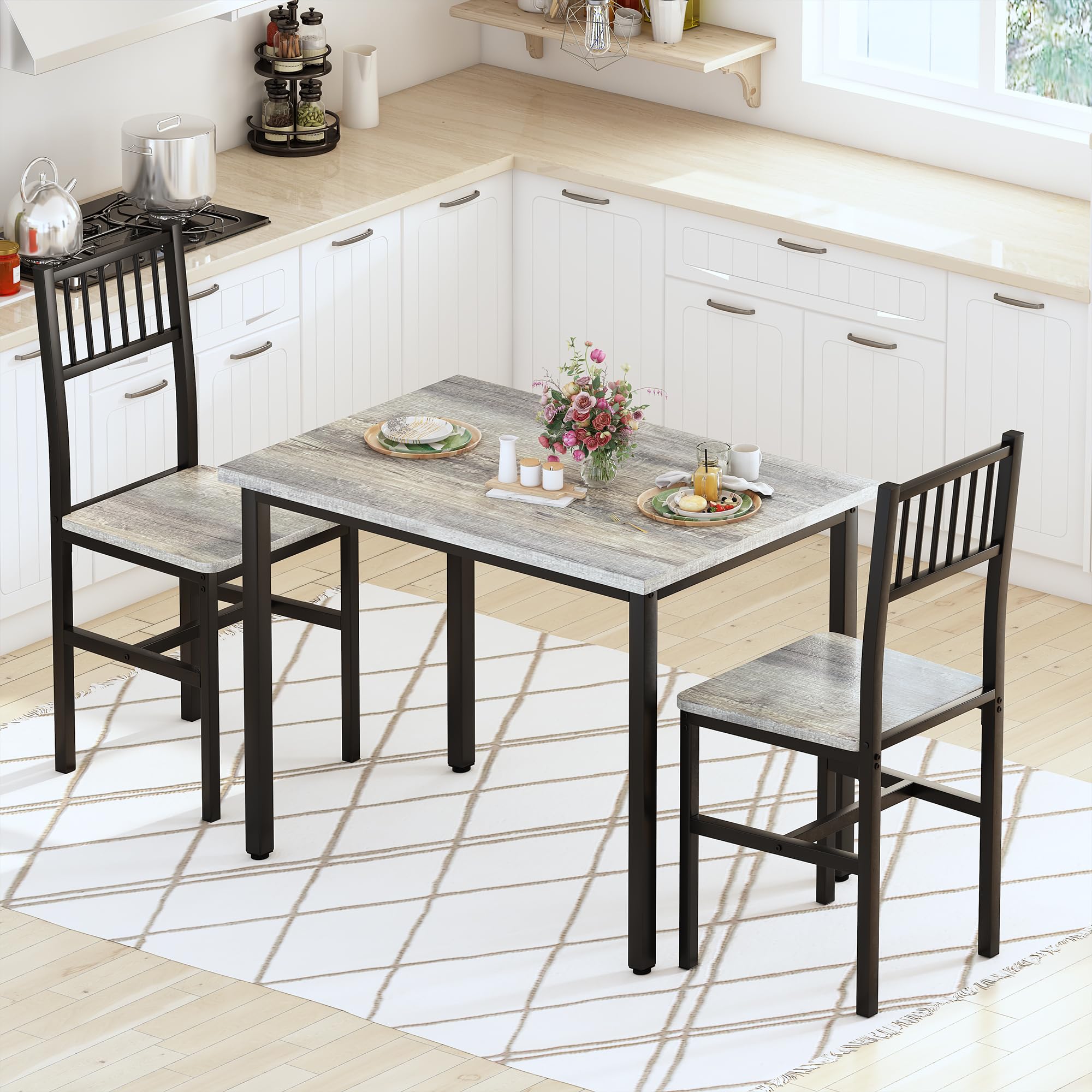 3 Piece Dining Table Set for 2