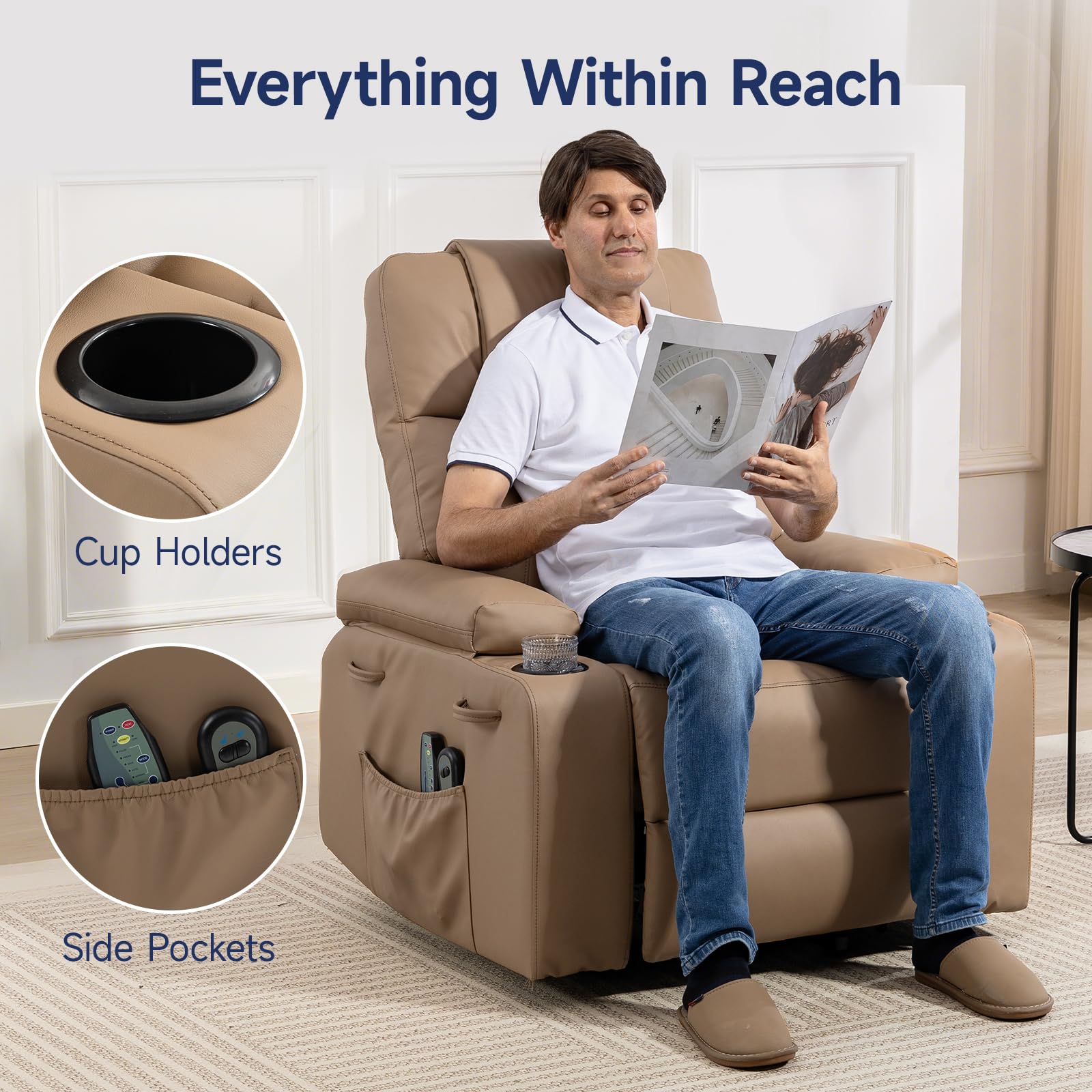 Power Lift Recliner with Massage & Heat