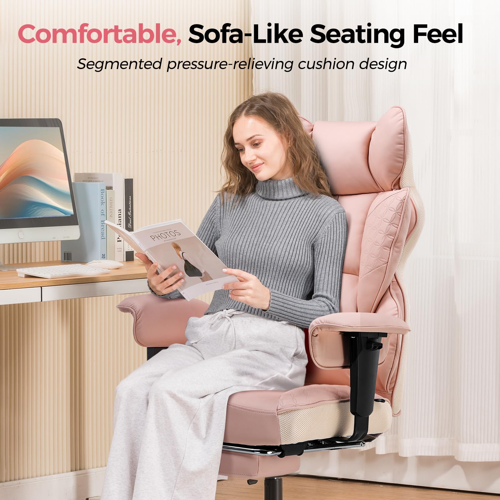 Big and Tall Office Chair 400lbs with Lumbar Support
