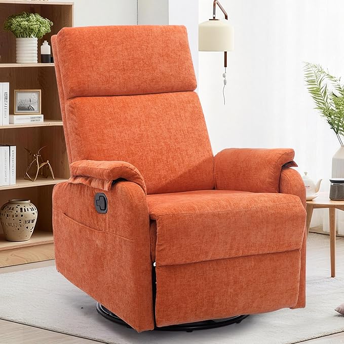 Swivel Rocking Recliner Chair with Footrest