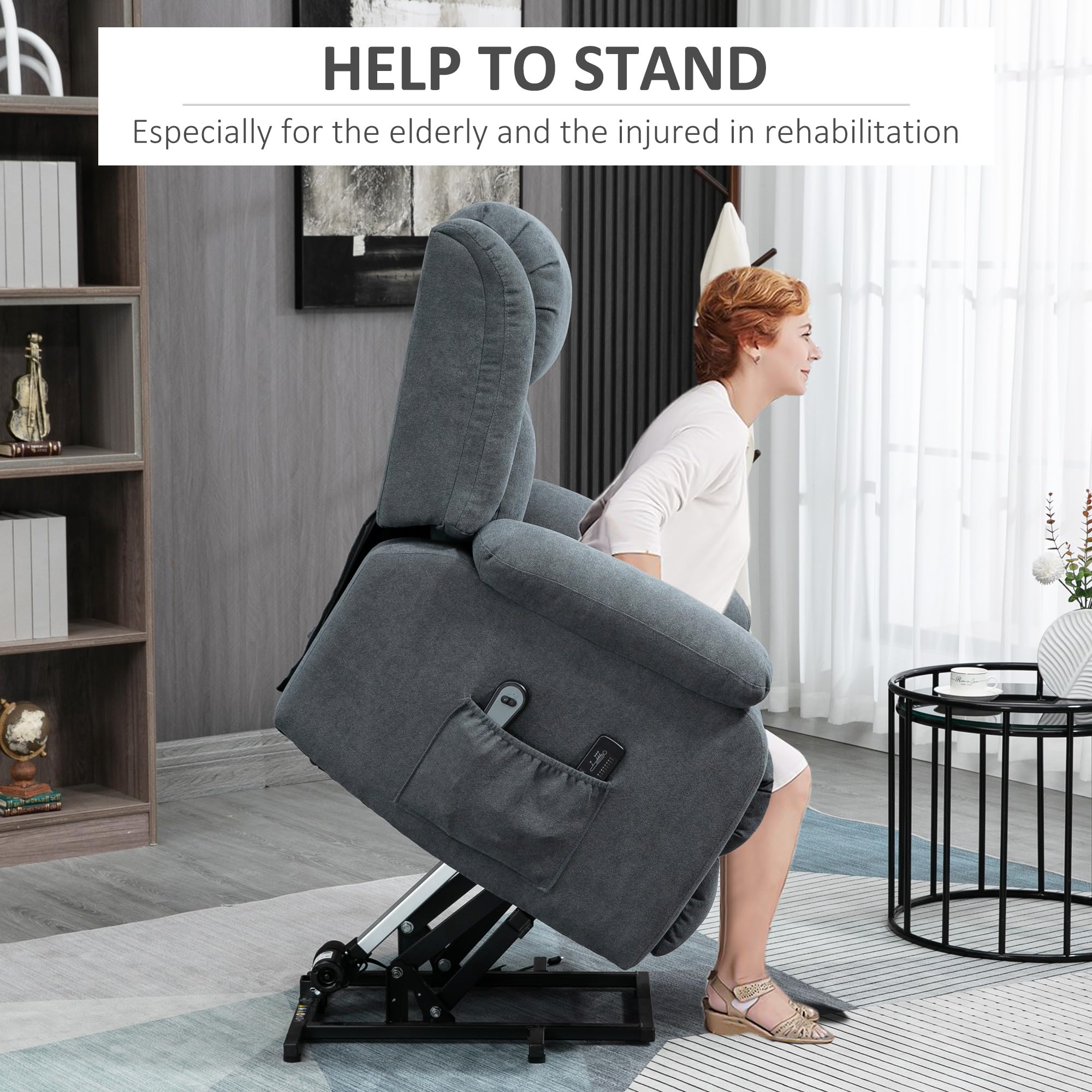 Power Lift Recliner Chair with Massage and Remote Control