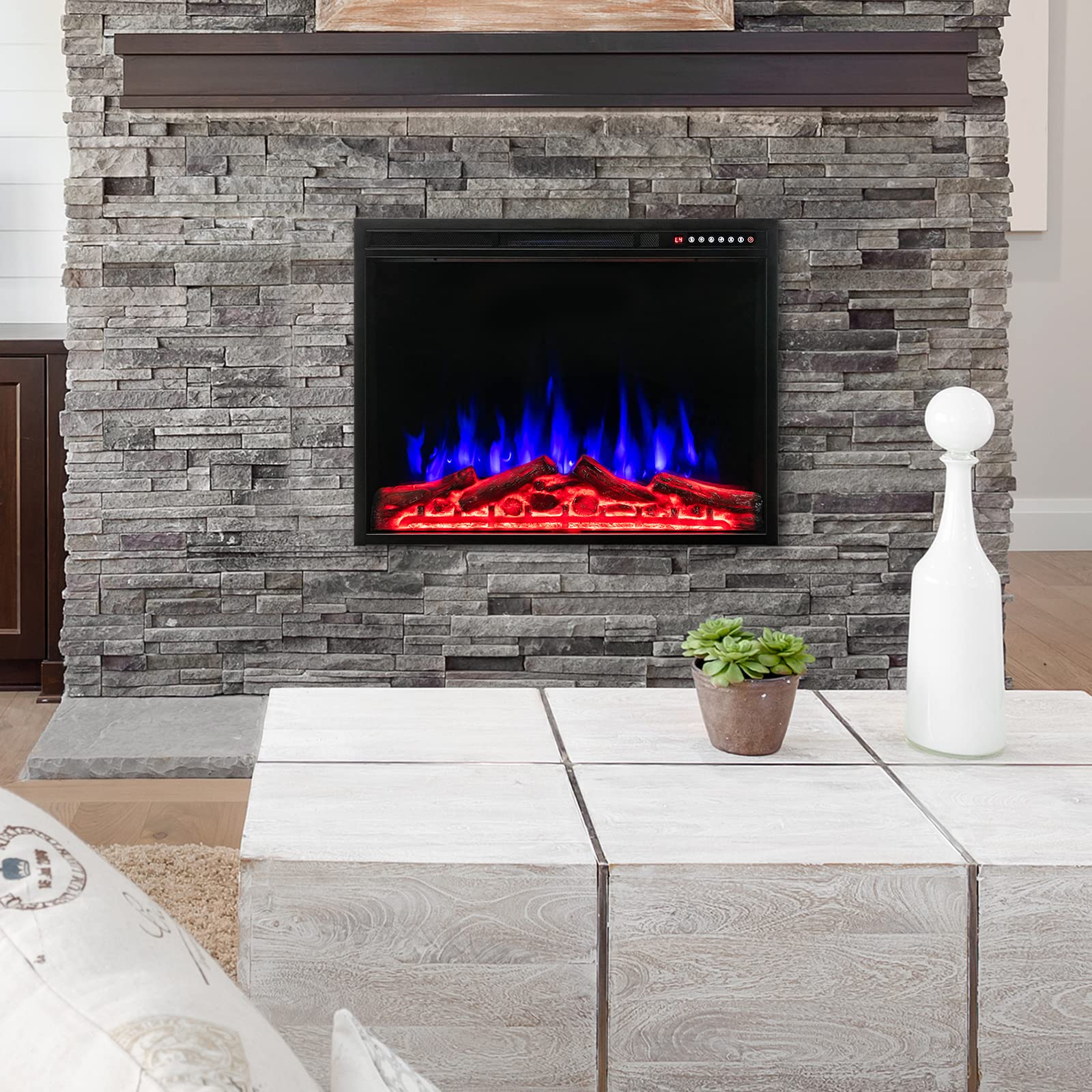 34-Inch Electric Fireplace with Remote Control