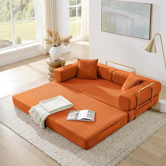 Convertible Sofa Bed 78 Inch Corduroy Sleeper Couch