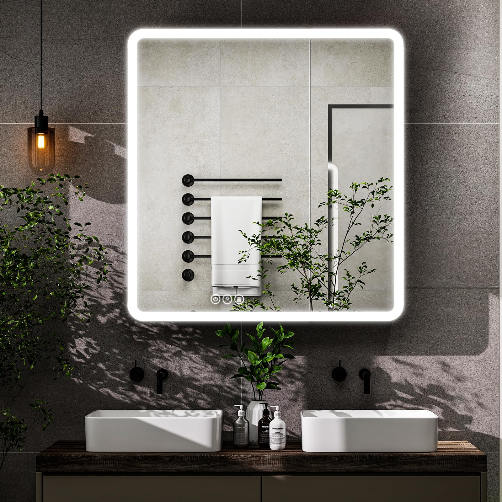 LED Bathroom Medicine Cabinet Mirror 30x32