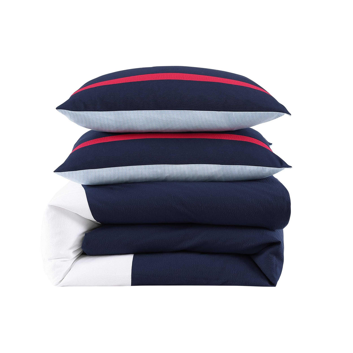 Queen Comforter Set - Soft Breathable Seersucker Bedding 3 Piece