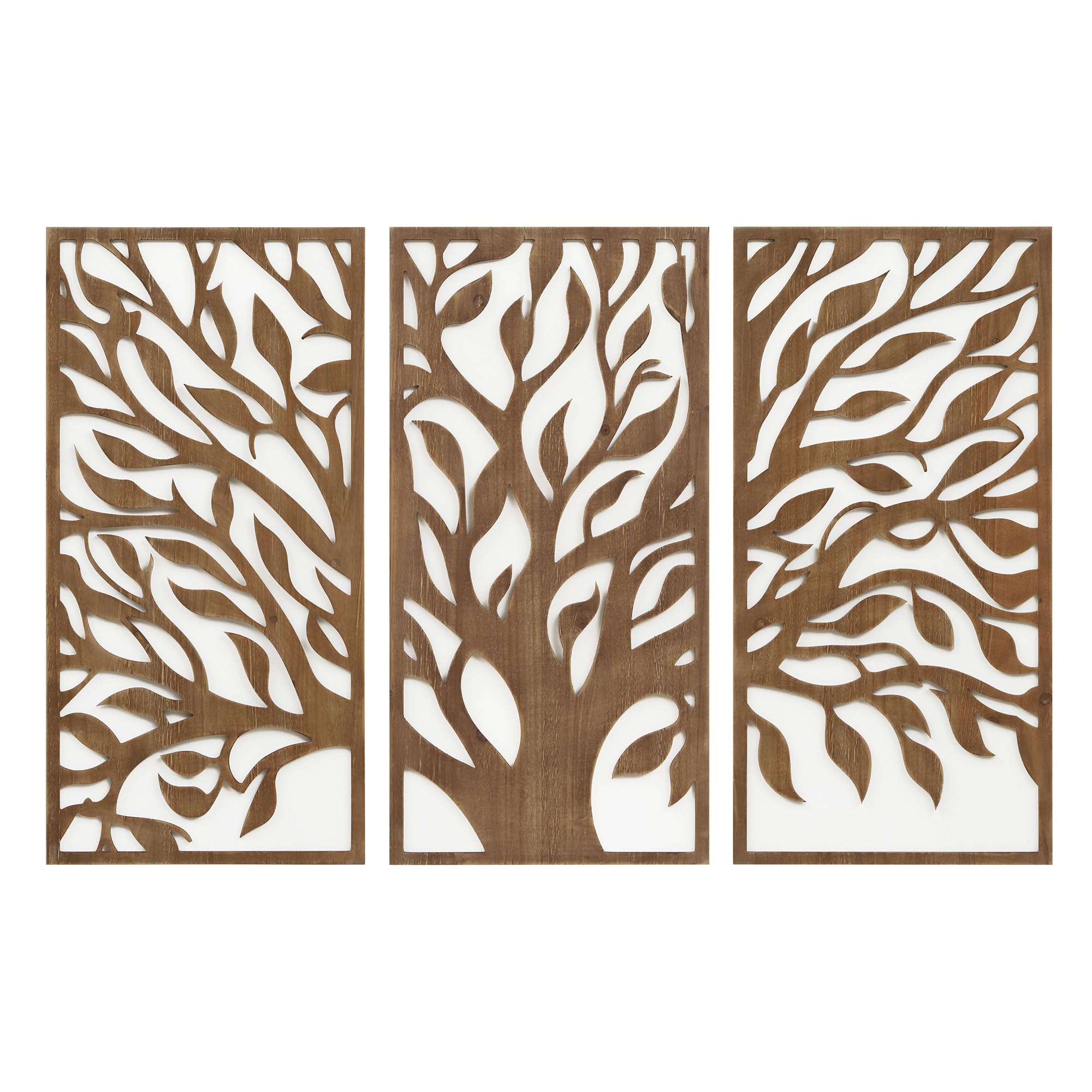 Birch Botanical Wall Décor 3-Piece Wood Panel Set