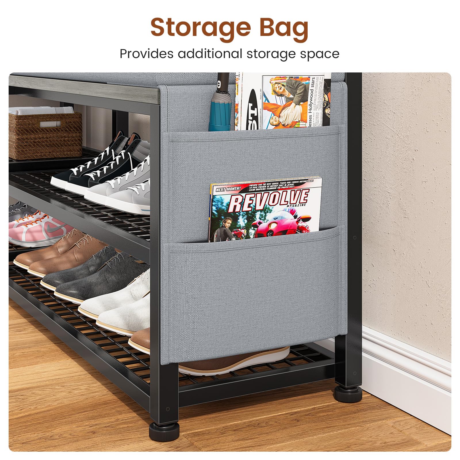 Hall Tree with Bench and Shoe Storage