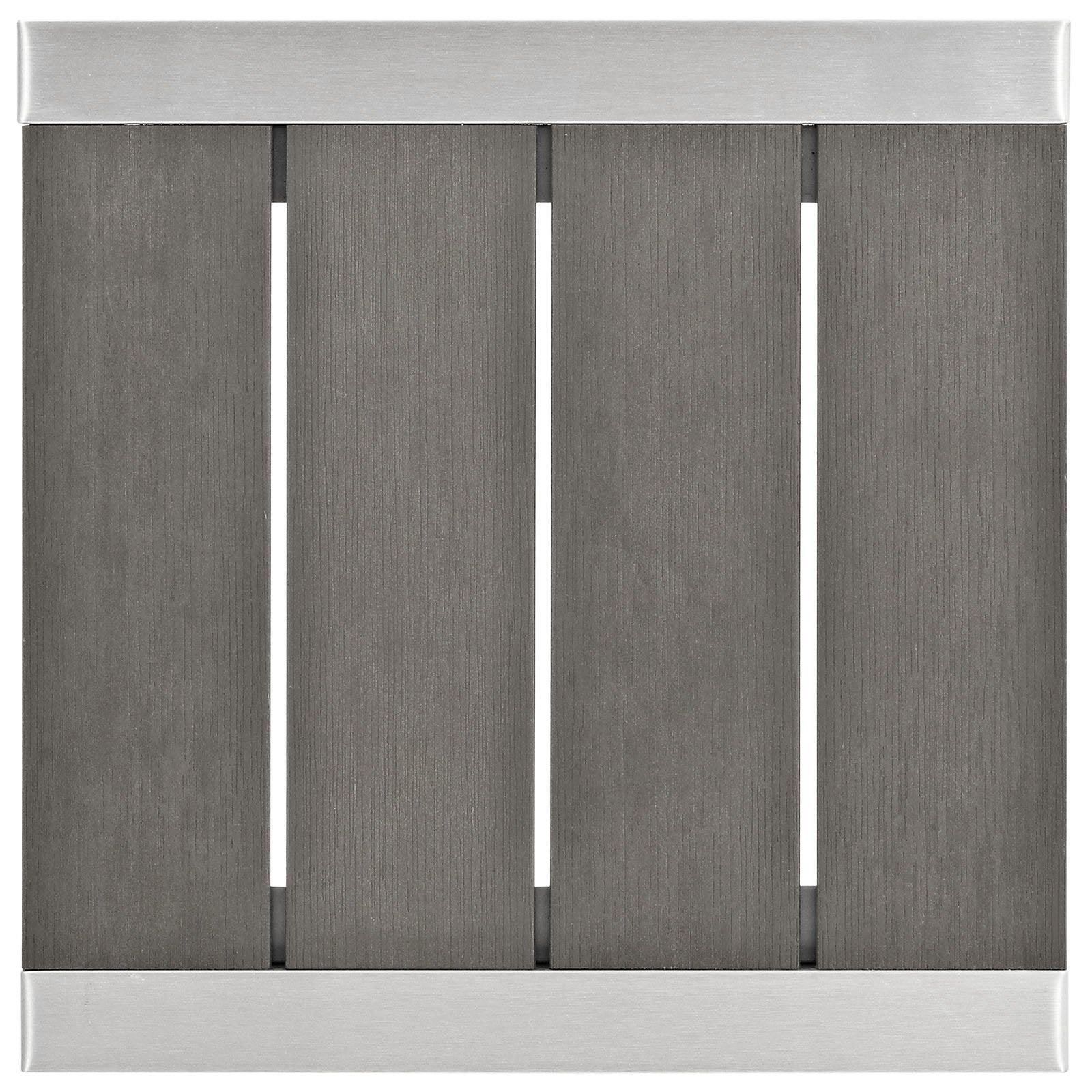 Aluminum Outdoor Patio Side Table Silver Gray