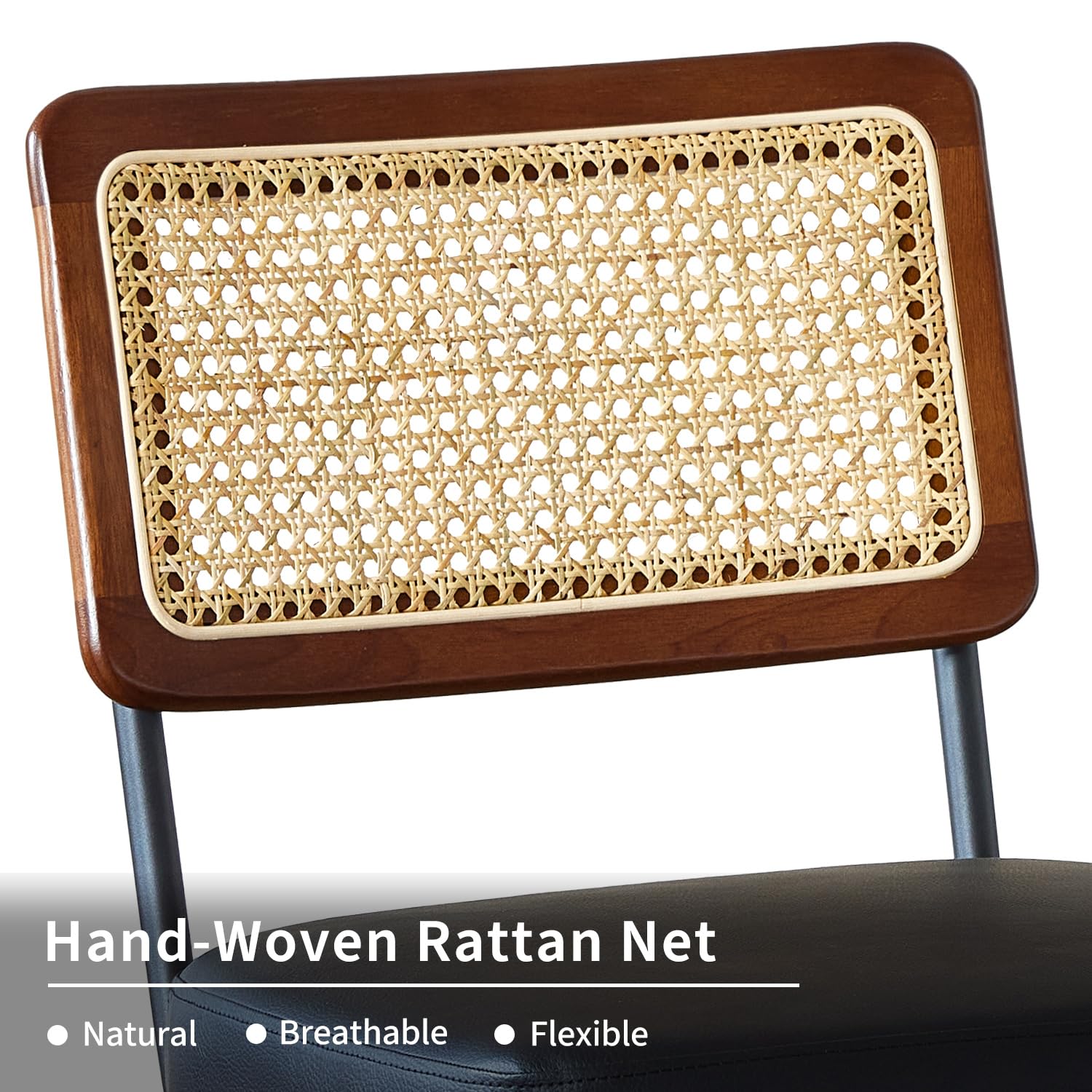 Swivel Counter Height Bar Stools Set of 3 with Rattan Back