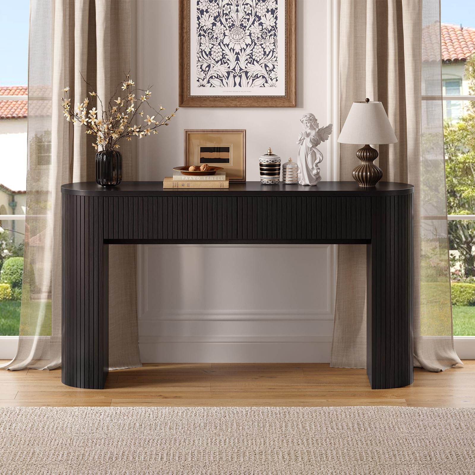 55 Inch Console Table with 2 Drawers