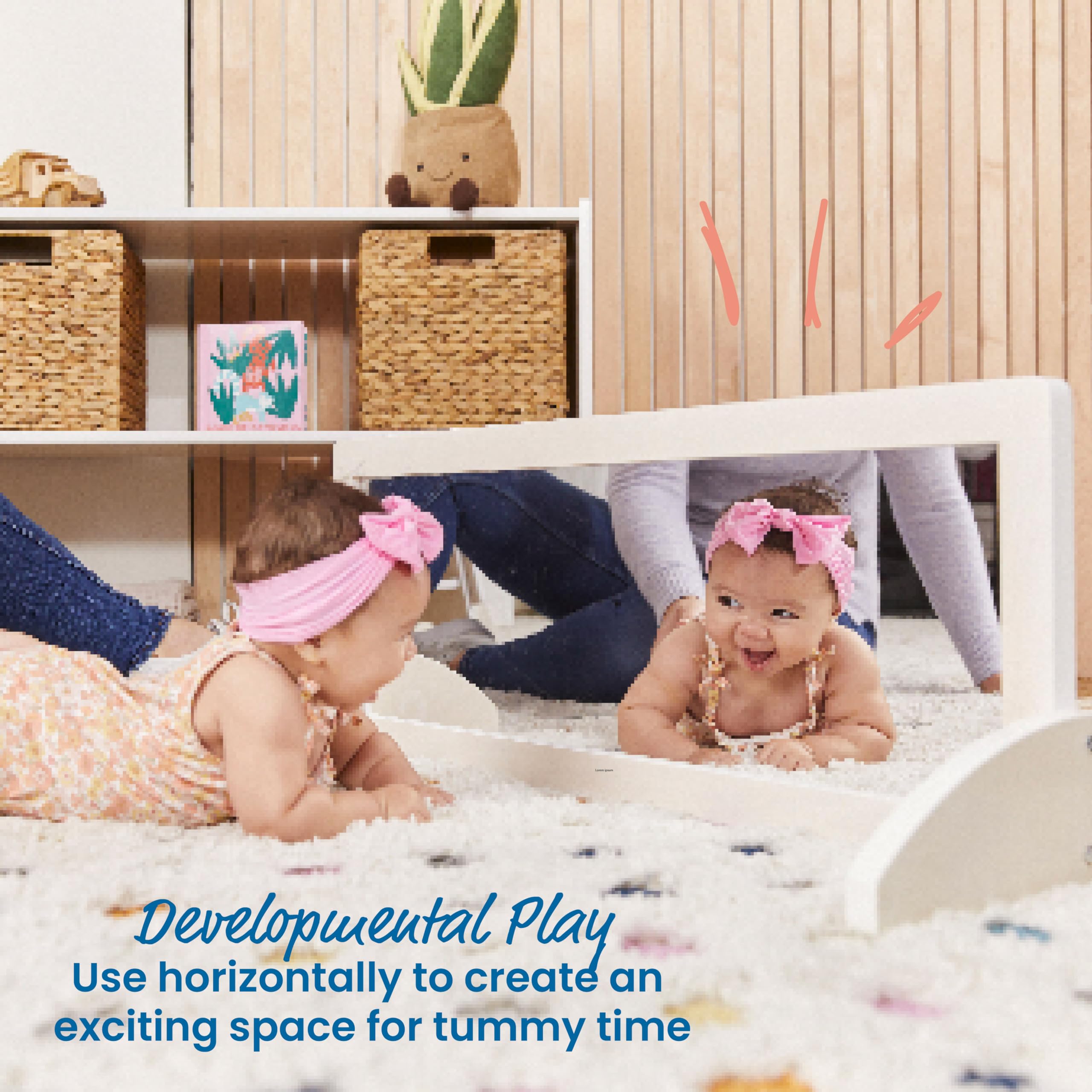Bi-Directional Floor Mirror for Kids