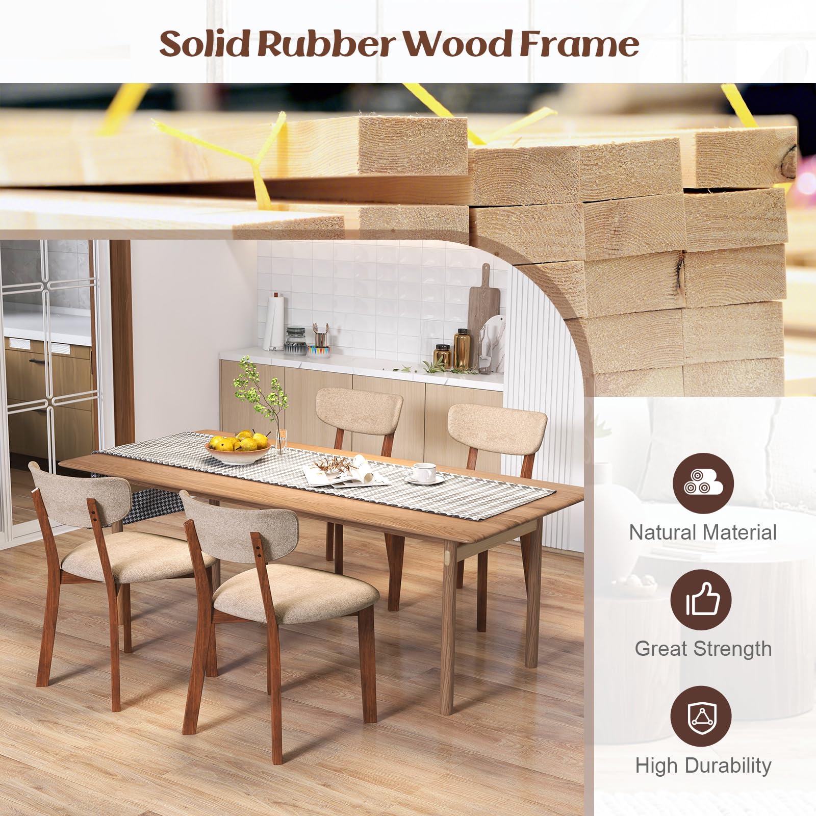 Upholstered Dining Chairs Set of 4