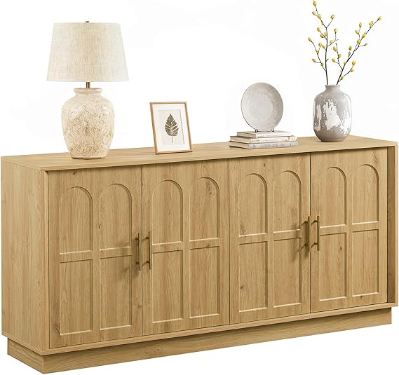 Sideboard Buffet Cabinet with Arched Doors