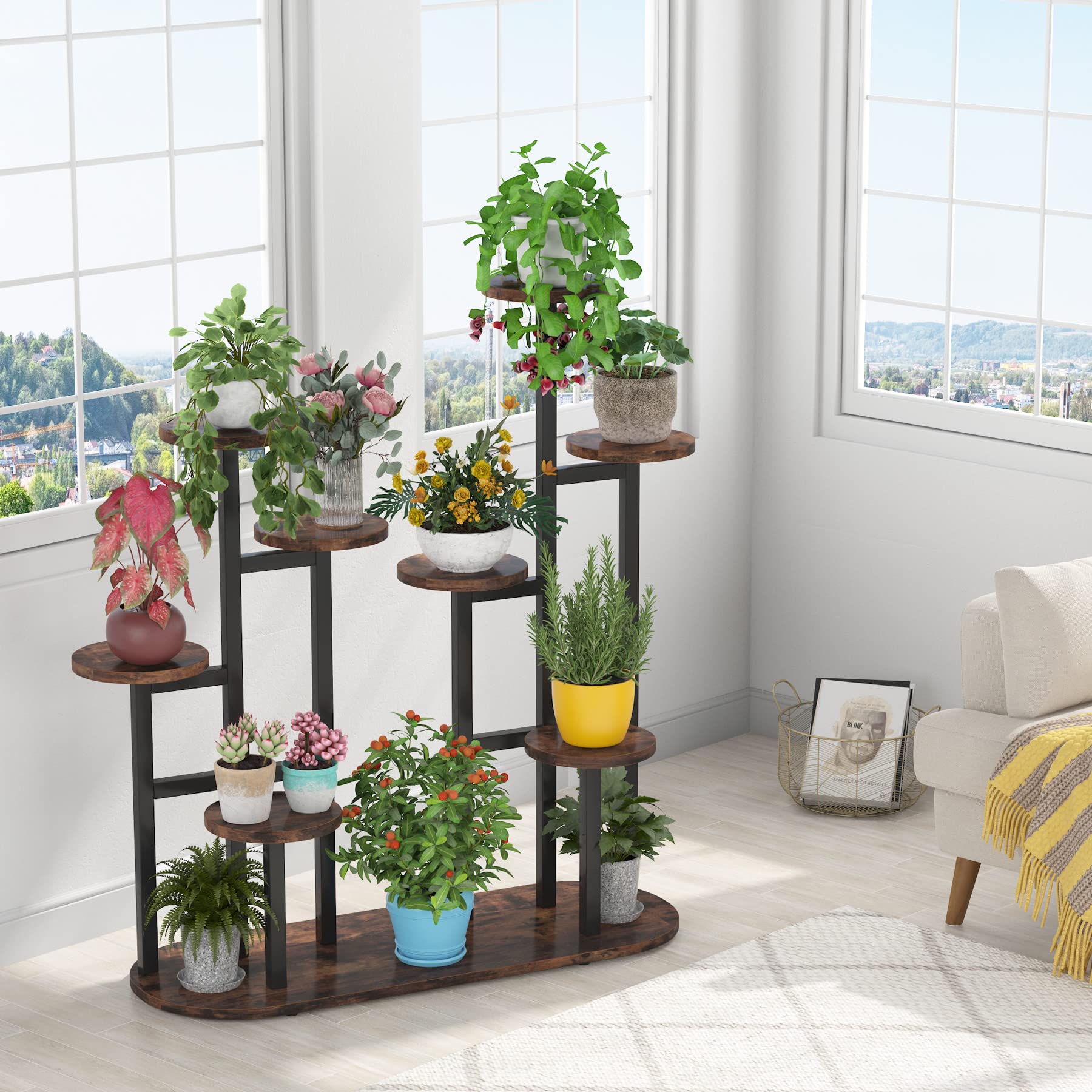 Multi-Tiered 11 Pot Plant Stand