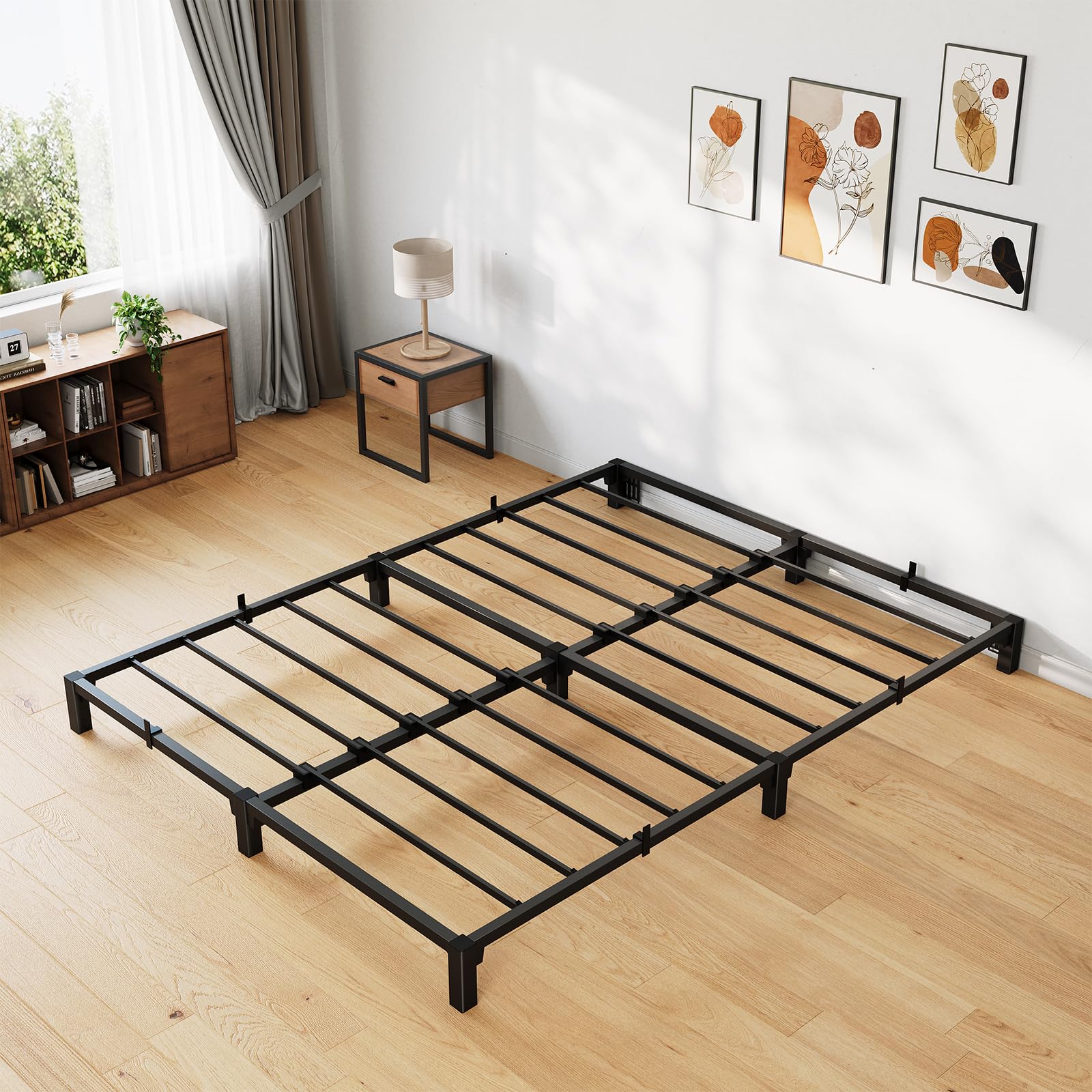 6 Inch Full Bed Frame - Heavy Duty Metal Platform