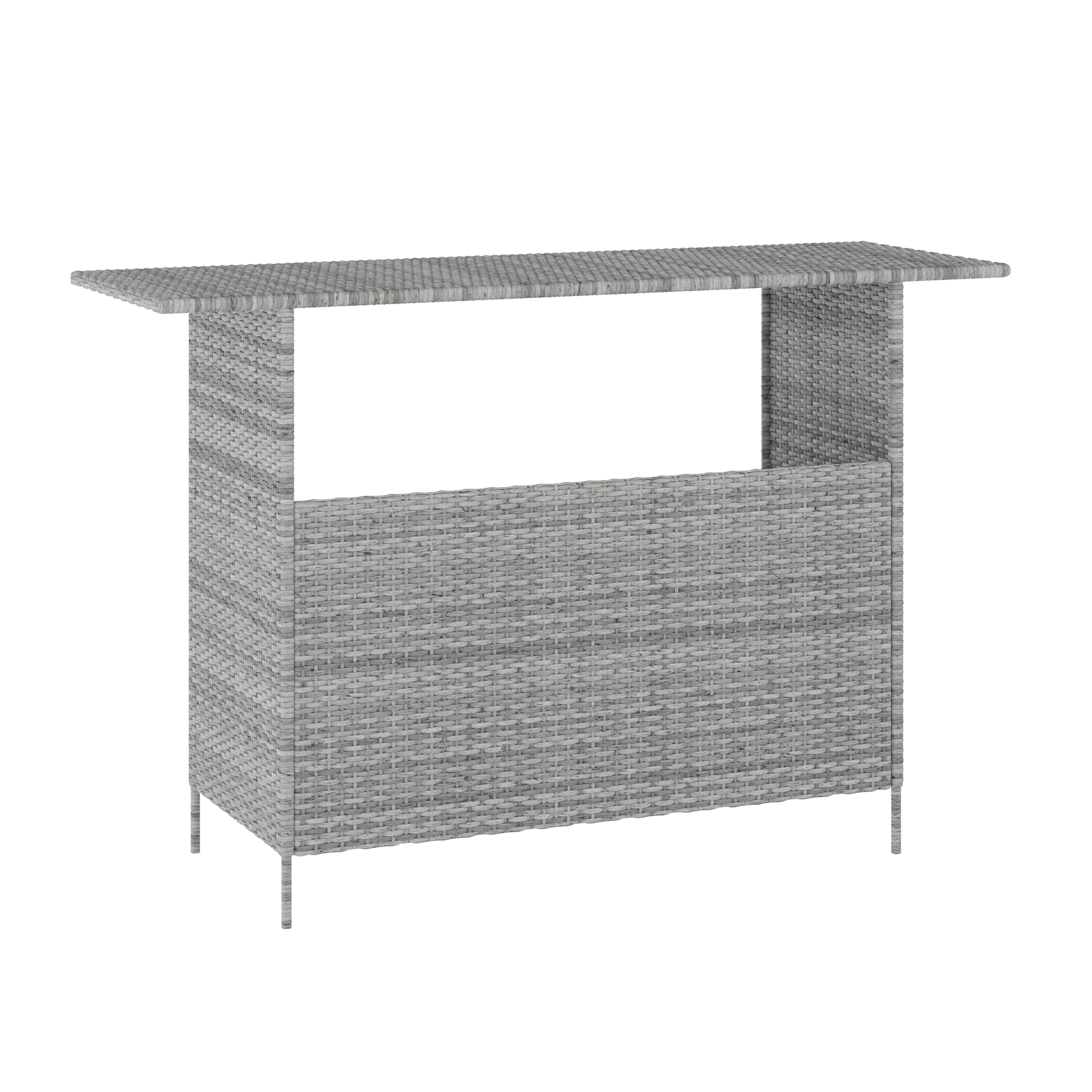 Indoor/Outdoor Wicker Rattan Bar Counter Table
