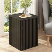 Fluted Side Table with Storage