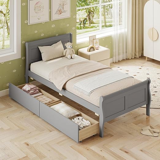 Twin Bed with Storage Drawers
