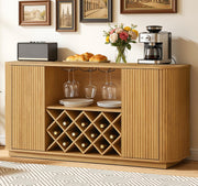 Fluted Wine Bar Cabinet with Storage