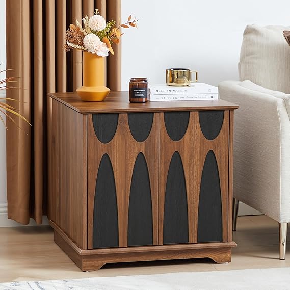 Square End Table with Storage