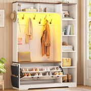 Hall Tree with Shoe Storage Bench and Coat Rack