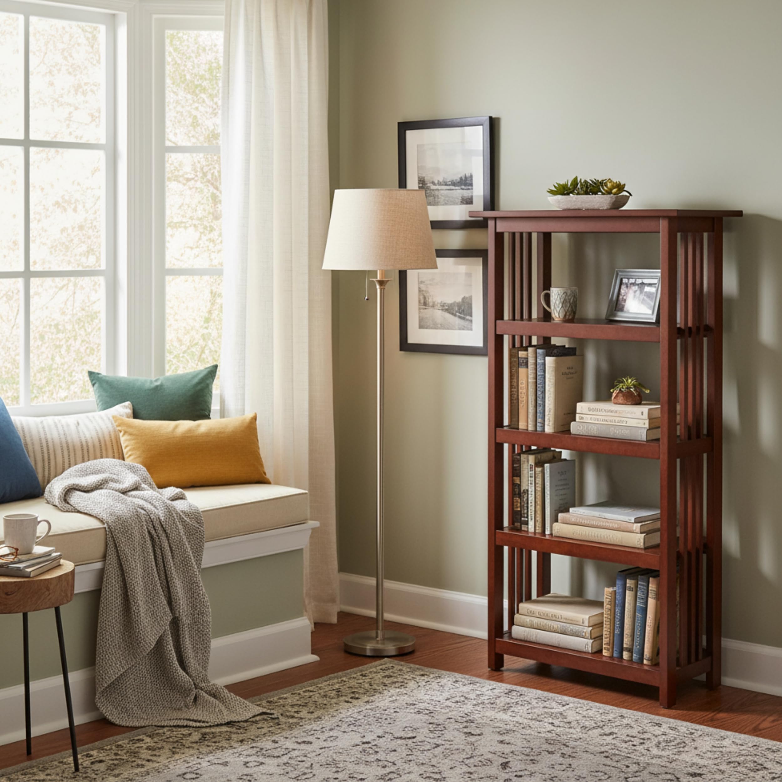Mission 48-Inch Cherry Bookcase