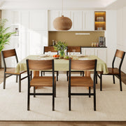 Dining Chairs Set of 6 with Ergonomic Backrest