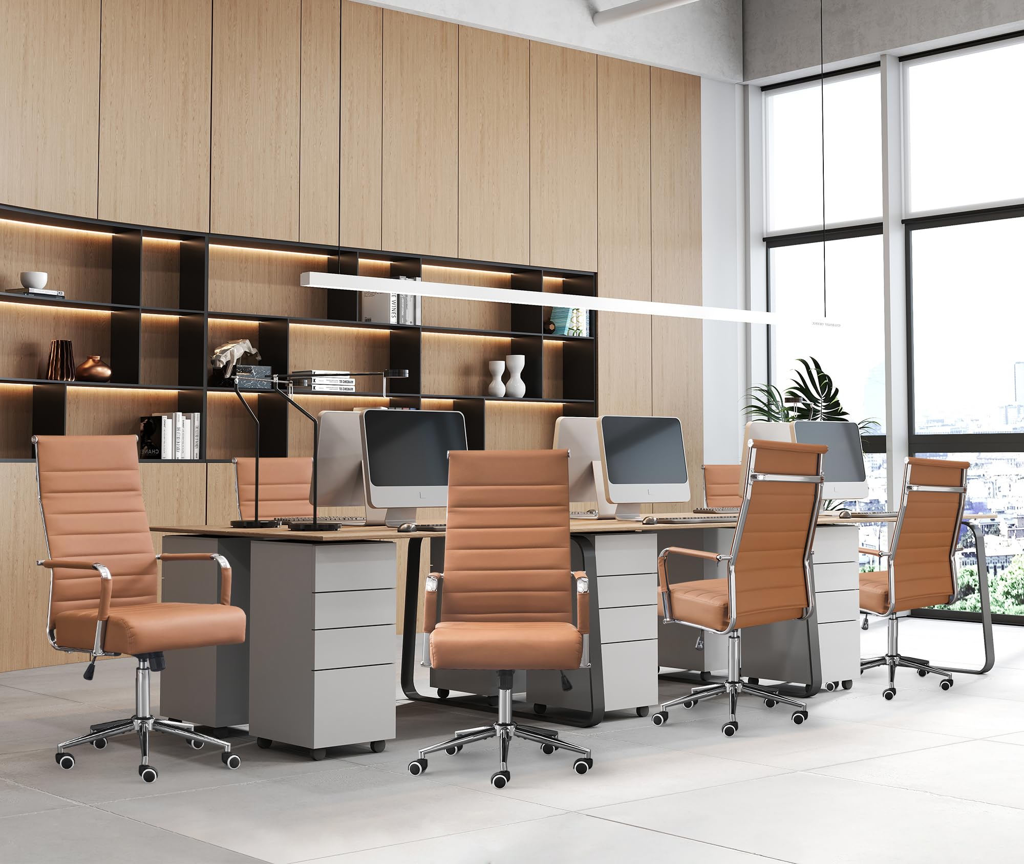 Ergonomic High Back Office Chair with Wheels and Arms
