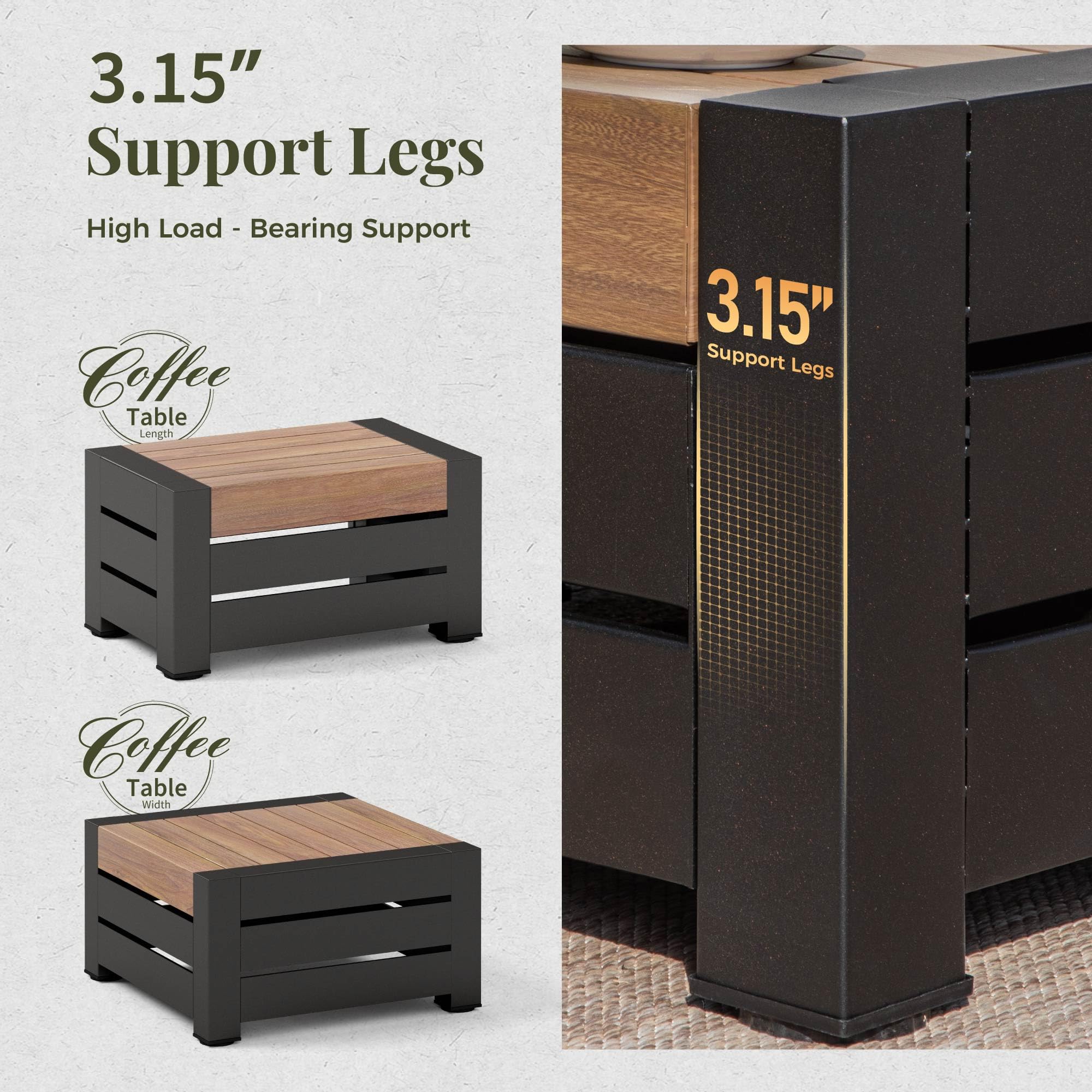 6-Piece Outdoor Sectional Patio Furniture Set