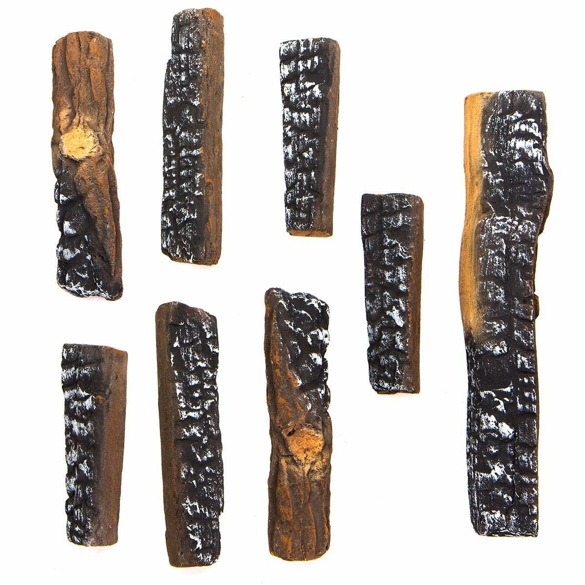 10-Piece Ceramic Fireplace Logs