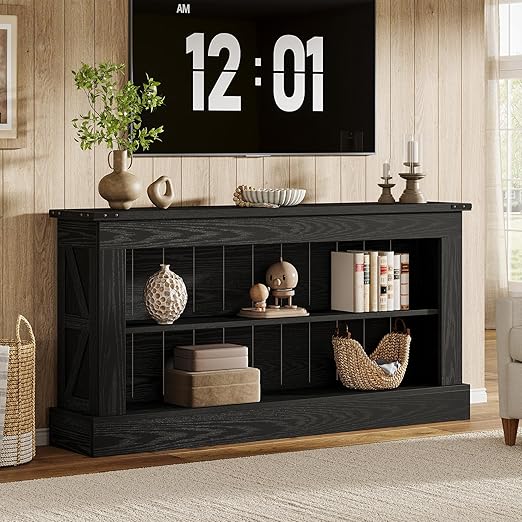 Farmhouse TV Stand for 70-Inch TV with Storage